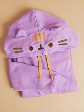 Pusheen Batsheen Purple Hoodie hooded Sweatshirt